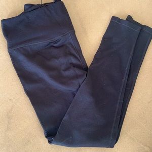 Fabletics Black Ribbed Leggings (Size Large)